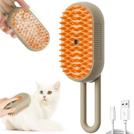 3 in 1 Pet Steam Brush for Dogs and Cats, Multifunctional Grooming Brush with Water Tank, Cat and Dog Steam Brush for Detangling Pets' Knots and Loose Hair