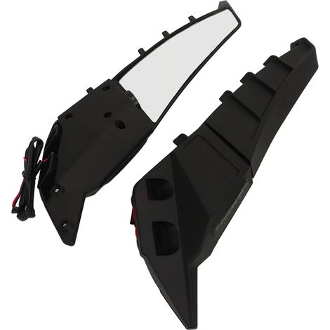 Rétroviseurs Moto 2 Pièces avec Clignotants LED Orientables Rétroviseurs Latéraux Ailes Réglables pour Ninja 250 400 650 ZX10R (1/5)