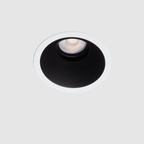 Downlight LED Circolare Loop Foro Ø 75mm 4000K Estandar Nero Opaco 9 W Incasso (1/5)