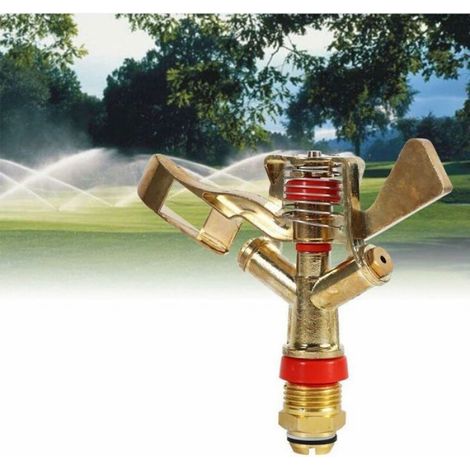 Arroseur d'eau, arroseur d'eau à Bras oscillant en Laiton à connecteur 1/2 Pouce pour arrosage de Jardin d'irrigation de pelouse (1/5)