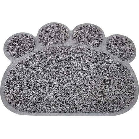 QAZQA - Tapis pour litière - Imperméable, antidérapant, anti-odeur, matière lavable à l'eau savonneuse, Gris (1/2)