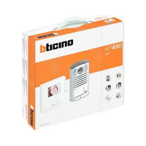 Legrand – Kit mains libres audio et vidéo 2 fils – Visiophone avec caméra couleur – Installation murale – 365511