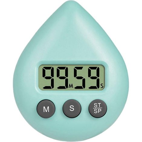 Minuteur Numérique - Minuteur Douche Compteur Temporel - Affichage LED 5 Couleurs - Fixation Par Ventouse Ou Suspension - 1 Pièce