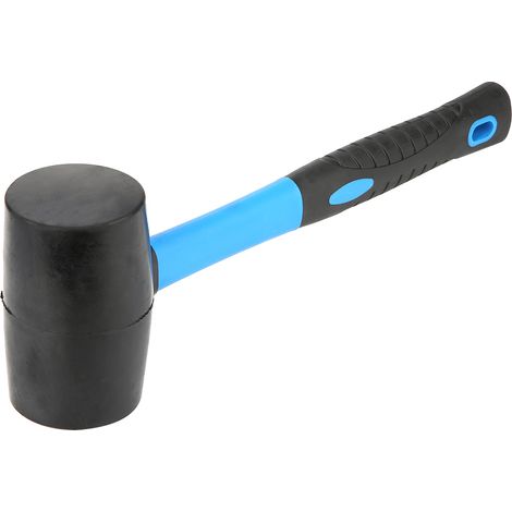 Marteau en caoutchouc bleu et noir double face souple et dure pour installation (1/5)
