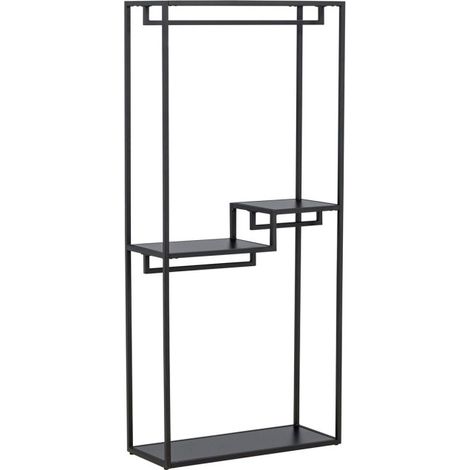 Portant à Vêtements en Métal "Staal" 188cm Noir (1/5)