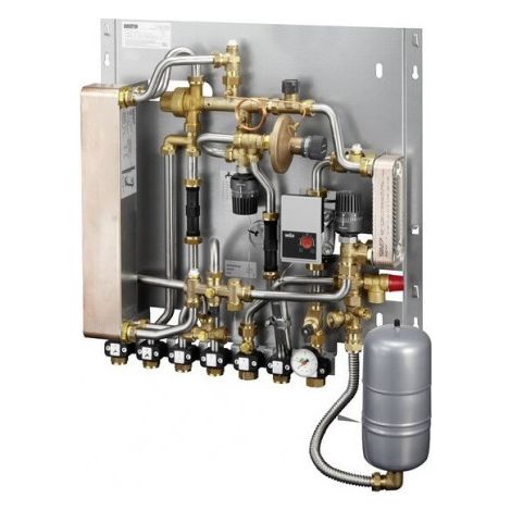 Station d'appartement OV Regudis W-HTU Duo avec système de séparation de circuit de chauffage, brasé en cuivre