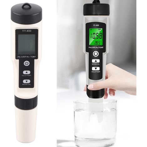 Stylo multifonctionnel 4 en 1 pour tester la qualité de l'eau : mesure du potentiel d'oxydoréduction (ORP) et de la température (version rétroéclairée). (1/5)