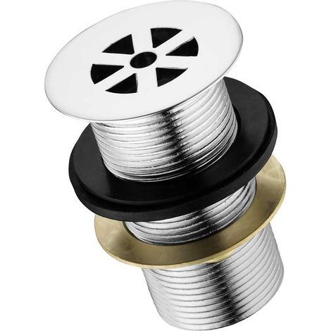 Ideal Standard Brass Strainer Waste 80mm Tail Chrome - Unslotted (For Basins with No Overflow) (1/2)