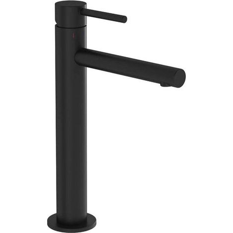 Mezclador - VitrA A4255736WTC - Negro mate - Diseño redondo - Ahorro de agua