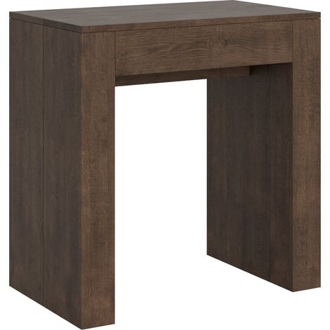 Consolle Allungabile 78-299x47x80 cm in Nobilitato Marrone (1/5)