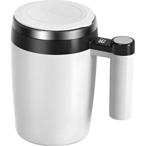 Mug à café magnétique automatique avec agitation, mug auto-mélangeur avec affichage LCD de la température et de la batterie, mug à café rechargeable B (1/5)