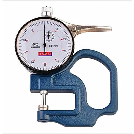 Calibro a quadrante per spessore 0-10 mm per pelle, tessuto, carta, spessore pellicola 0,01 mm (1/5)