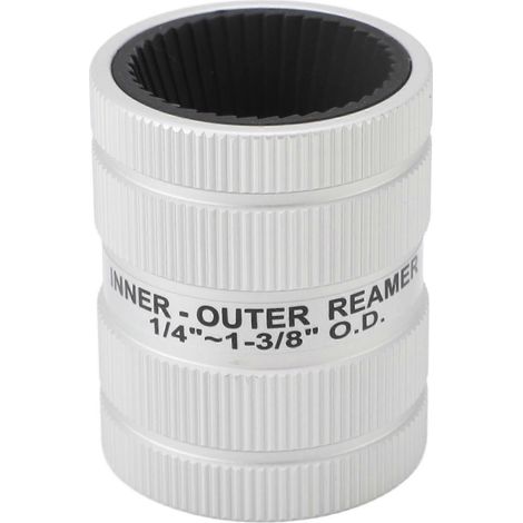 Alésoir intérieur/extérieur pour tubes, outil d'ébavurage ergonomique et précis en alliage d'aluminium pour tubes en acier inoxydable S (1/4)