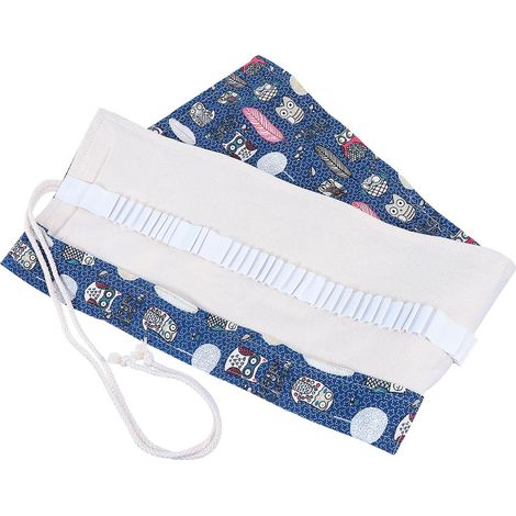 Federmäppchen mit Eulenmuster Canvas Material 72 Löcher