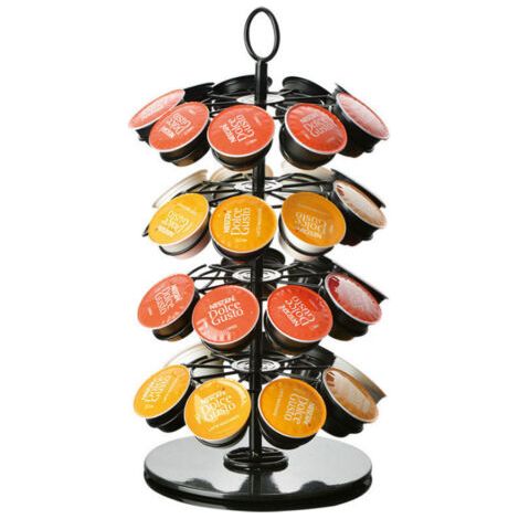 QORVA-Présentoir rotatif 360° - 36 capsules compatibles Dolce Gusto