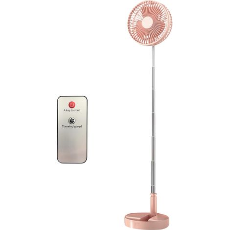 Générique Ventilateur sur pied, Puissant et ultra-silencieux, Oscillant Pied avec Télécommande, 3600mAh USB Rechargeable Piédestal Fan, Inclinaison réglable- pour Chambre Bureau Office Camping Trav (1/5)