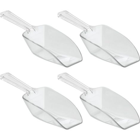 Scoop À Mesurer - 1/3 Tasse - En Plastique Clair - Pour Cuisine, Boulangerie, Aliments Pour Animaux, Lessive, Bain - Lot De 4 (1/5)