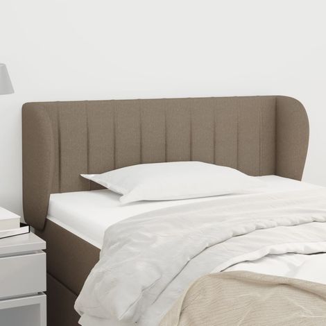 Tête de lit avec oreilles-Panneau de lit avec oreilles Taupe 83x23x78/88 cm Tissu 237909 (1/5)