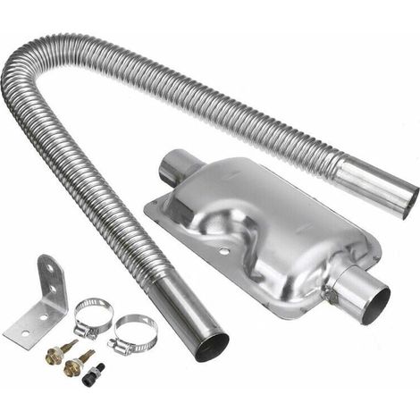 Dieselheizungs-Luft-Standluft-Auspuffrohr 600 mm 24 mm Schalldämpfer-Set