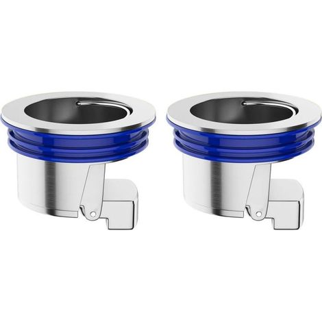 Clapet anti-odeur, 2 bouchons de douche anti-retour, siphon de sol anti-odeur à fermeture automatique, adapté aux siphons de sol d'un diamètre de 33 à 42 mm (1/5)