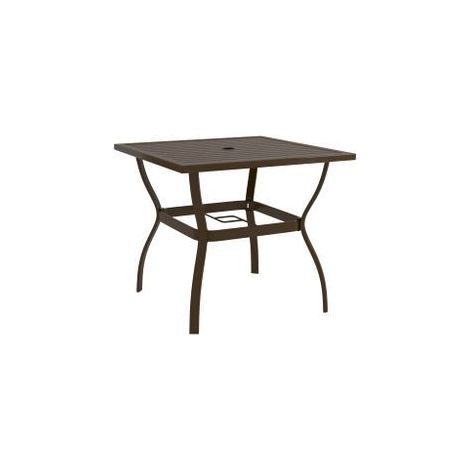 Table de jardin Marron 81,5x81,5x72 Acier (1/5)