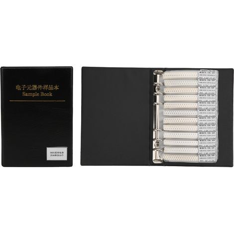 Sortiment von 90 Kondensatoren der Serie 0603 – Musterbuch für elektronische Bauteile, schwarz (1/5)