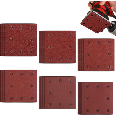 Papier a Poncer 110 x 115 mm, 60 Papiers Abrasifs pour Ponceuse (1/5)