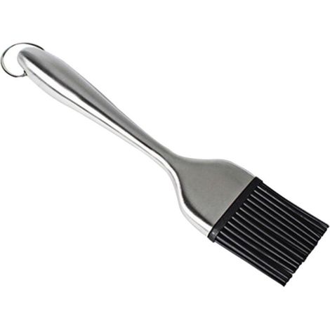 1 Pinceau cuisine, Silicone, Acier inoxydable, Résistant 230°C, Barbecue, Pâtisserie (1/5)