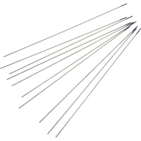 10 Stück Wolfram-Yttrium-Elektroden (WY20) zum Lichtbogenschweißen dünner Aluminiumschichten, blau, 1 mm (1/5)