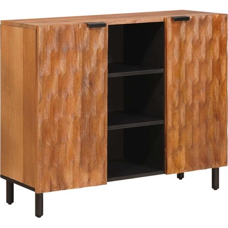 Sideboard mit Regal Akazienbraune Oberfläche 90 x 33 x 75 cm vidaXL