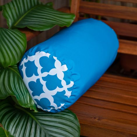 Gardenista - Cuscino da esterno per panca da giardino, set di cuscini rotondi per mobili decorativi, cuscini da yoga per patio interno ed esterno resistenti all'acqua - Verde acqua (1/5)