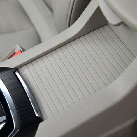 1 Farbe: Beige Material: ABS Getränkehalter/Rollo-Dekoration für die Mittelkonsole, passend für Standard-Autos... (1/4)