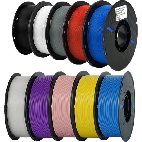 PLA-Filament für 3D-Drucker, 1,75 mm Durchmesser, 1 kg Rolle, 10 kg PLA-Mix D (1/2)