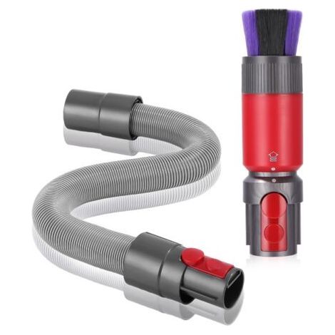 Juego de 2 cepillos antiarañazos para aspiradoras Dyson, compatible con Dyson V7, V8, V10, V11 y V15, con manguera de extensión flexible, accesorio universal para aspiradoras Dyson. (1/5)