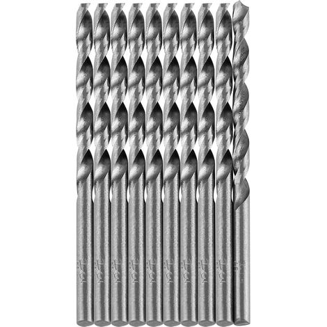 10 forets hélicoïdaux à queue droite en acier rapide HSS pour le perçage du métal et du bois (3,5 mm) (1/5)