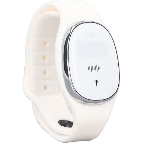 Wiederaufladbares Ultraschall-Mückenabwehrarmband per USB für Outdoor-Sportarten, ideal für Schwangere und Kinder (weiß). (1/5)
