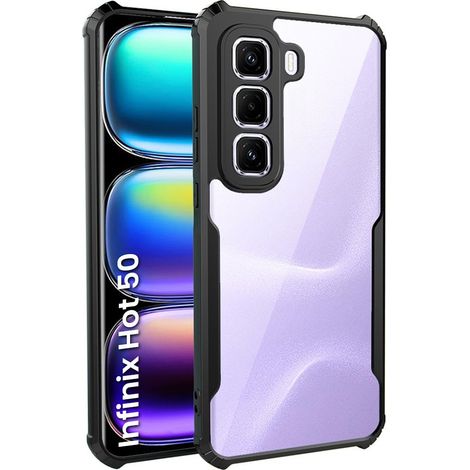 Schutzhülle für Infinix Hot 50 4G, stoßfest, Hybrid, schwarz (1/5)