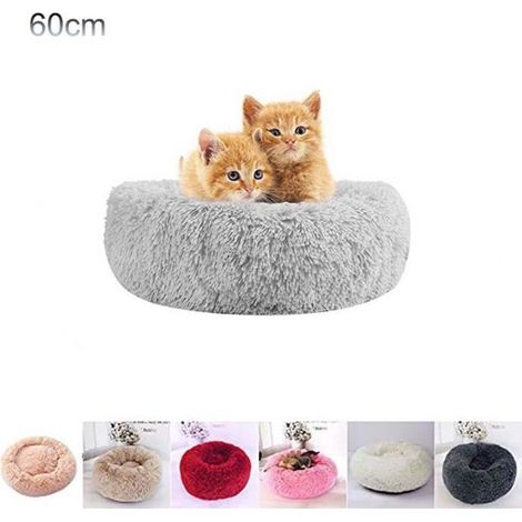1 Panier pour chien, doux, 60cm, gris clair, respirant, pour chat, intérieur