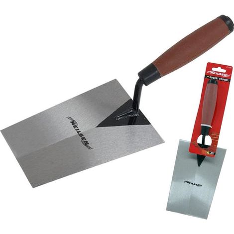 Neilsen Rubber Grip 180mm Bucket Bricklaying Trowel Cement Brick 7" (1/2)
