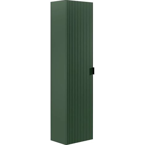 Colonna da bagno sospesa scanalata H140 cm Verde opaco - ZEVINI (1/5)