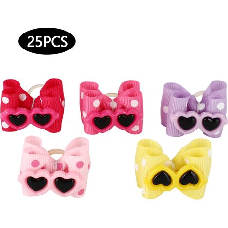 Nœuds papillon multicolores pour animaux de compagnie, 25 pièces, accessoires de toilettage pour chat, moyen et petit chien (1/5)