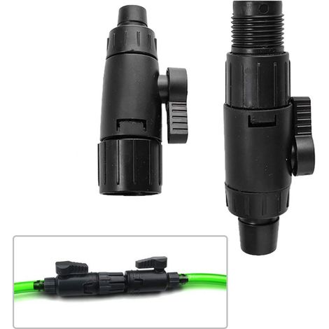 Aquariumschlauchventil, Schnellverschlussventil, Schlauchverbinder, Doppel-Schnellverbinder, Schnellwasserregler für Aquarien (12 mm bis 16 mm) (1/5)
