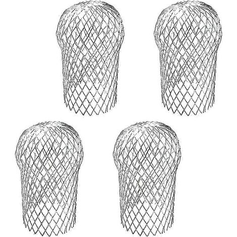 Filtre à feuilles en aluminium pour gouttière, protection de descente de gouttière, lot de 4, extensible de 3,5 pouces (1/5)