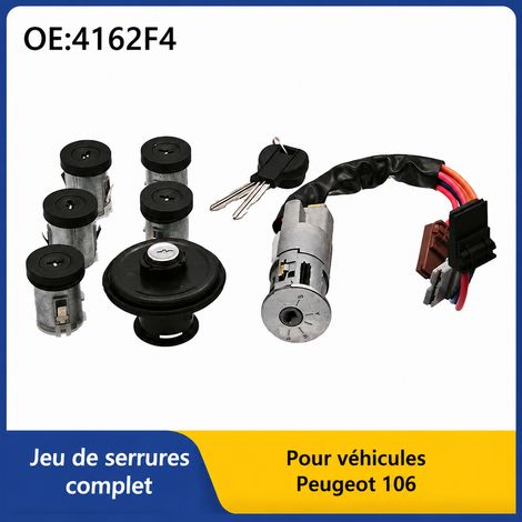 Kit Barillets Serrure Porte et Contacteur Allumage Clés 4162F4 Peugeot Citroën Jumpy 13,5 g 13.5x11.5x9.5 cm Réf 252614 4162L9 4162S1 Côté Gauche – Livraison gratuite (1/5)