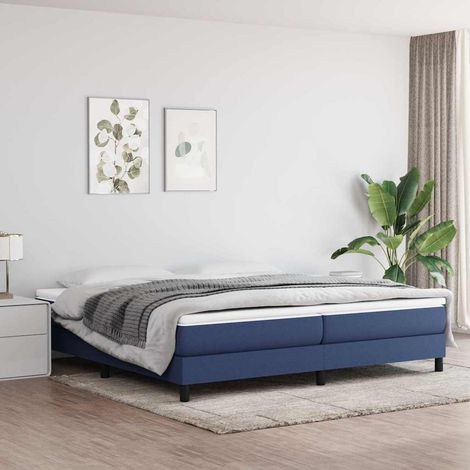vidaXL Estructura de cama con somier tela azul 200x200 cm (1/5)