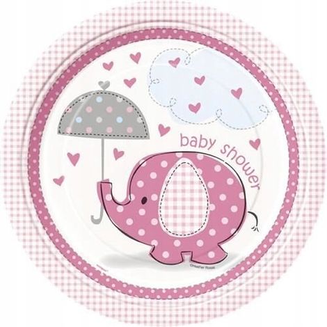 Teller „Baby Shower“, 22,5 cm, 8 Stück.