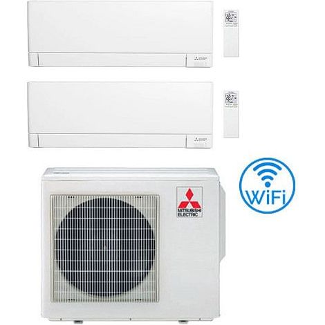 Climatizzatore Condizionatore Mitsubishi MSZ-AY Wifi R32 Dual Split Inverter 15000 + 18000 BTU con U.E. MXZ-3F54VF Classe A+++/A++ (1/2)