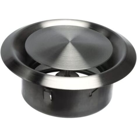 Ø100mm Diffuseur d'alimentation/Extraction Vanne à Disque Réglable Grille de Ventilation Ronde en Acier Inoxydable (1/5)