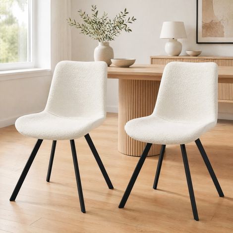 Sillas comedor giratorias 360 tapizadas metal x2 OKMYHOME (1/5)