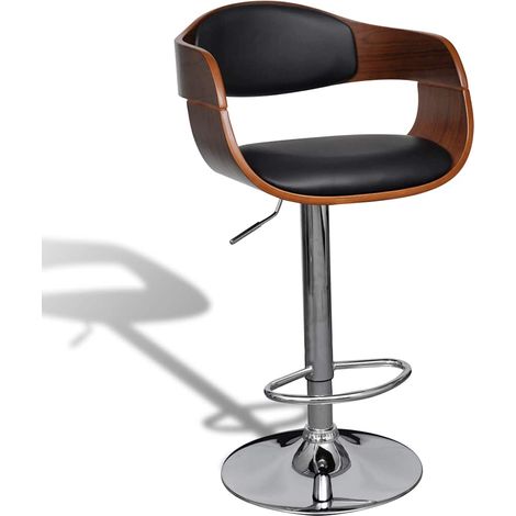 Maison Exclusive - Sgabelli da Bar 2 pz in Legno Piegato e Similpelle (1/5)